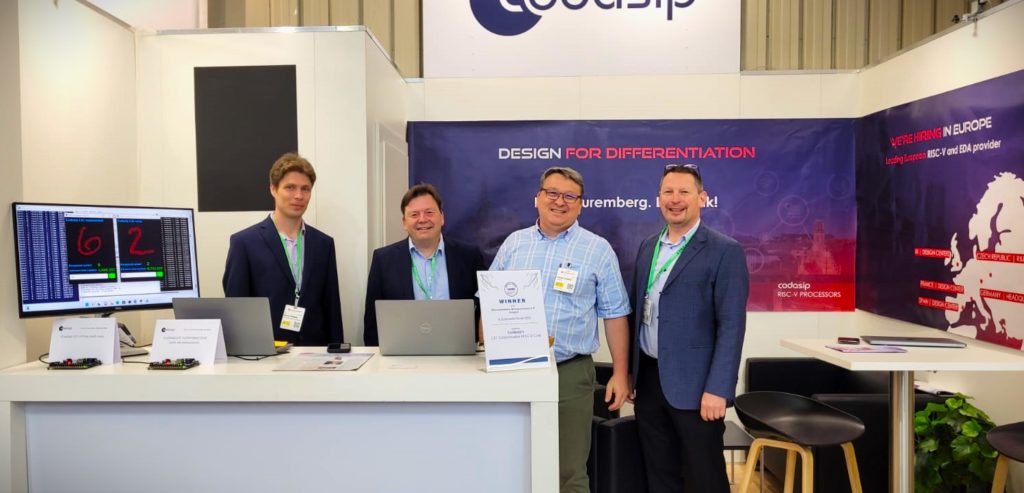 Codasip team at our booth at Embedded World 2022