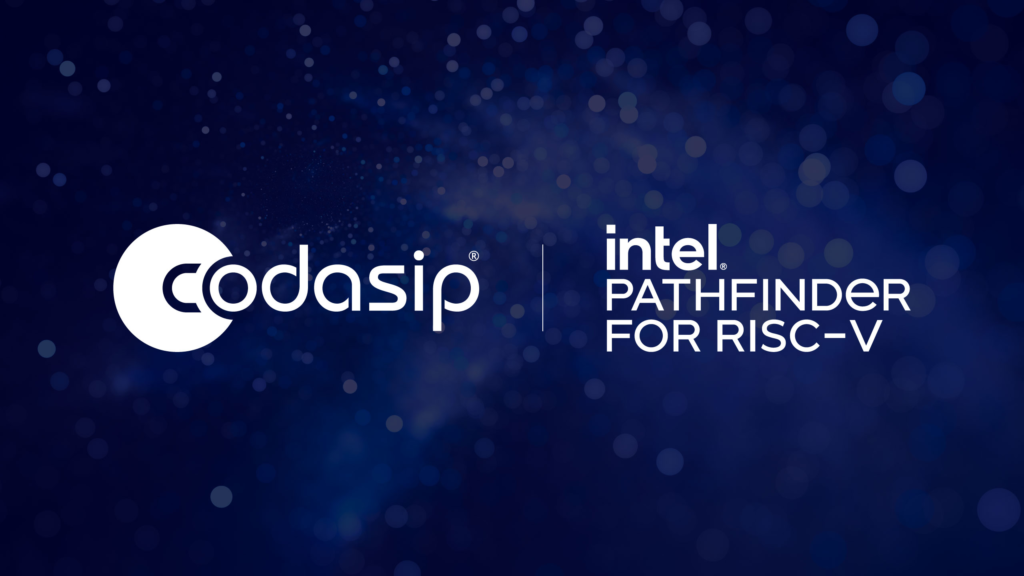Intel Pathfinder for RISC-V and Codasip logos