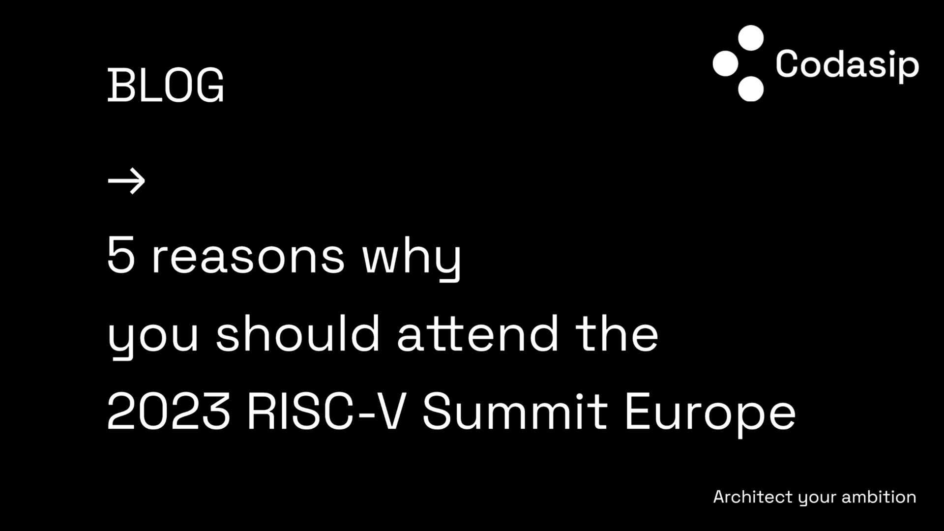 RISC-V Summit Europe Barcelona 2023, blog featured image