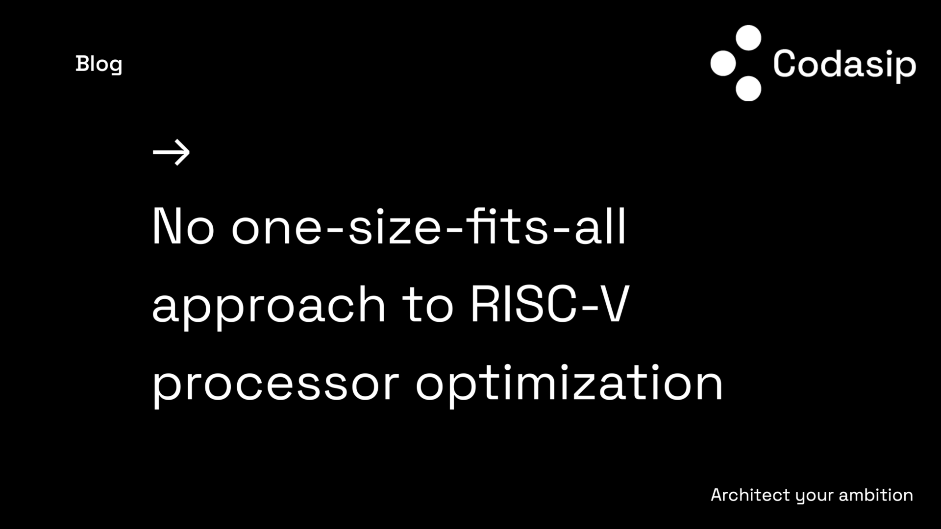 Cover image blog Mike Eftimakis on No one size fits all approach to processor optimization