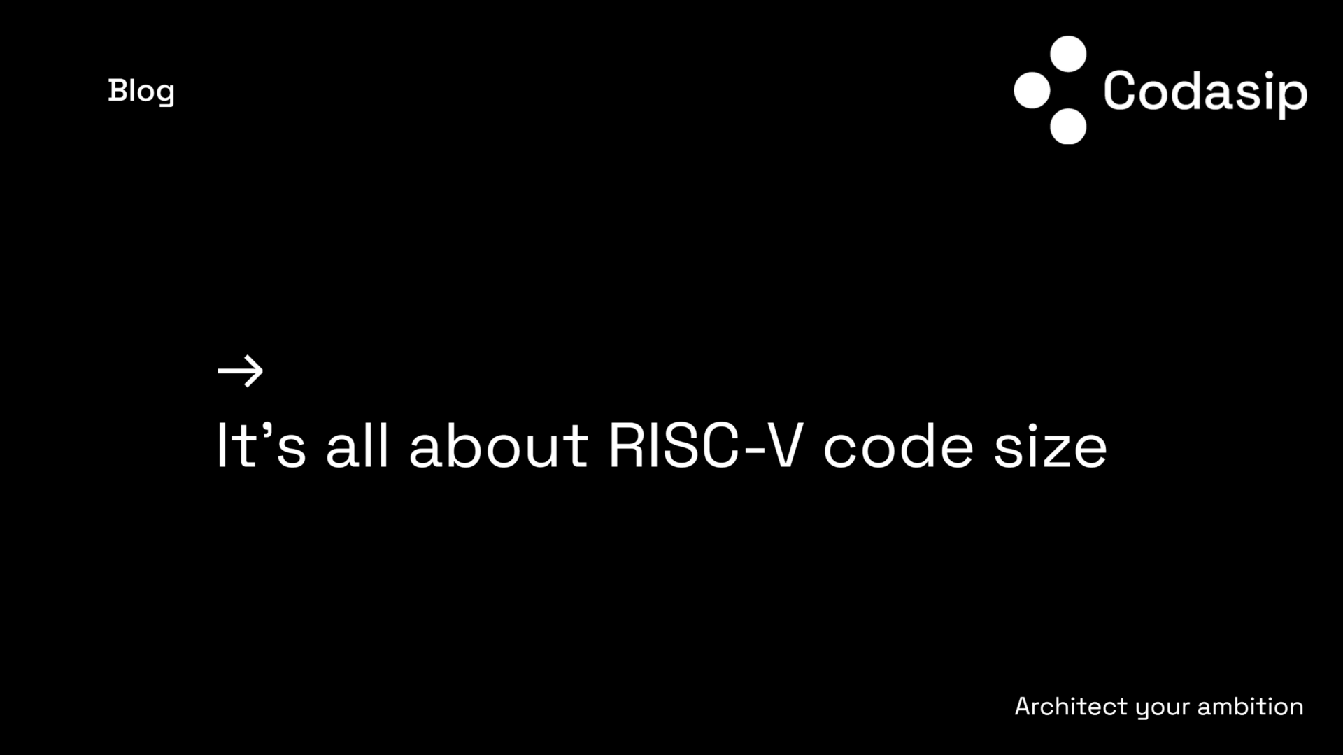 Featured image for blog on RISC-V code size