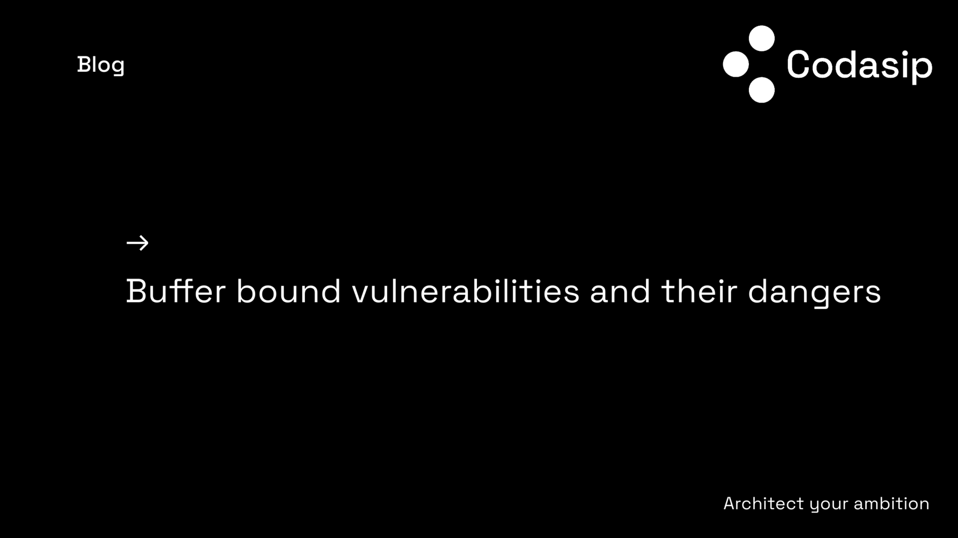 Buffer bound vulnerabilities blog security