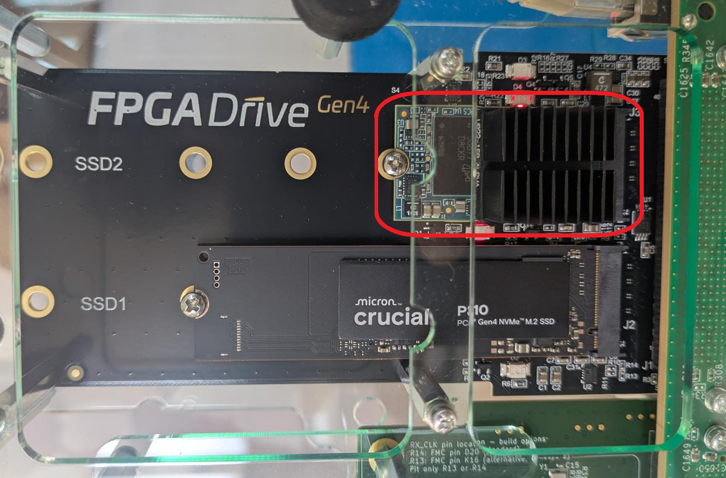 Hailo card mounted on PCIe card